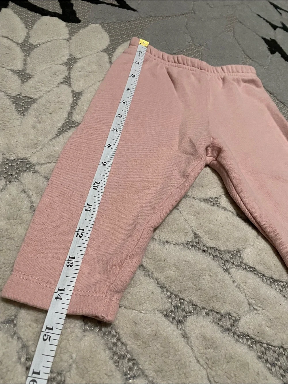 Carter's Baby Girl Pink & Gray Knit Sweater w/ Beanie & Pink Sweatpants 12 Month